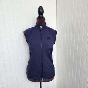 NWT Chervo Sports Women’s Navy Blue Camo Quilted Puffer Vest Full Zip XS